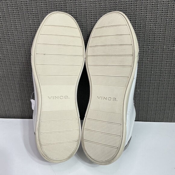 Vince Mens White Leather Sneakers Size 11 - Picture 5 of 5